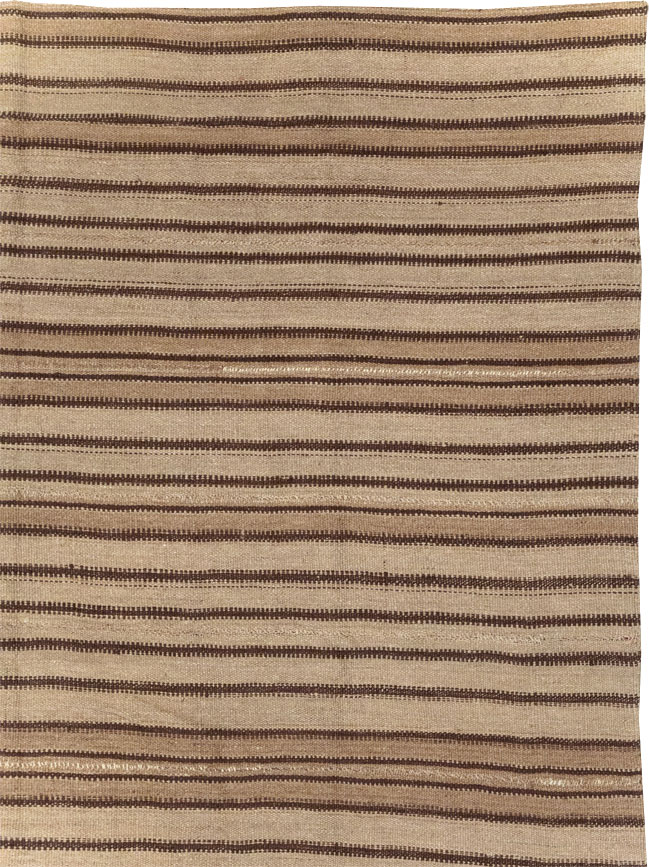 Vintage Turkish Flatweave Kilim Square Room Size Carpet, No.31550 - Galerie Shabab