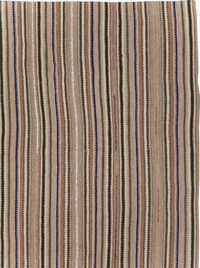 Vintage Turkish Flatweave Kilim Small Room Size Carpet, No.31551 - Galerie Shabab