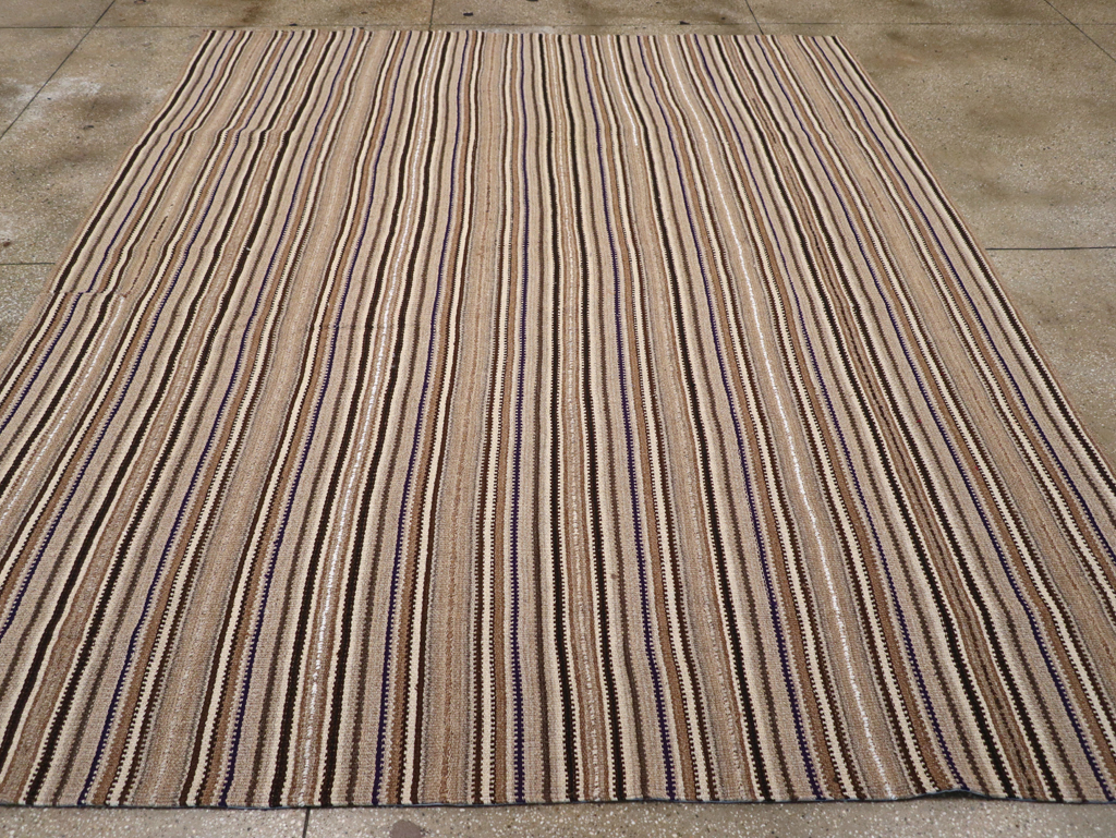Vintage Turkish Flatweave Kilim Small Room Size Carpet, No.31551 - Galerie Shabab