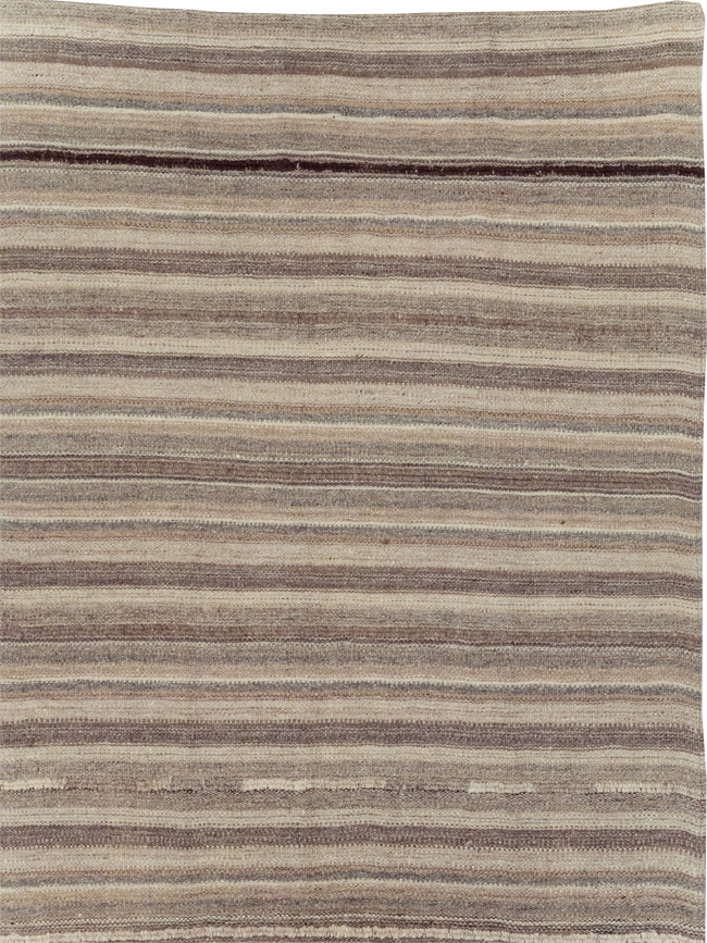 Vintage Turkish Flatweave Kilim Small Room Size Carpet, No.31553 - Galerie Shabab