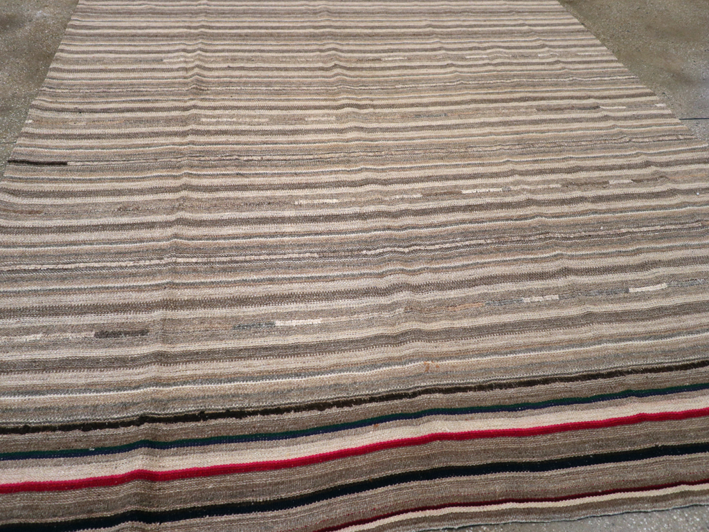 Vintage Turkish Flatweave Kilim Small Room Size Carpet, No.31553 - Galerie Shabab