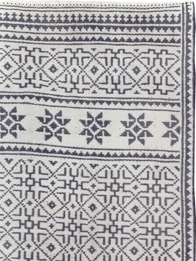 Vintage Persian Flatweave Gallery Carpet, No.31556 - Galerie Shabab