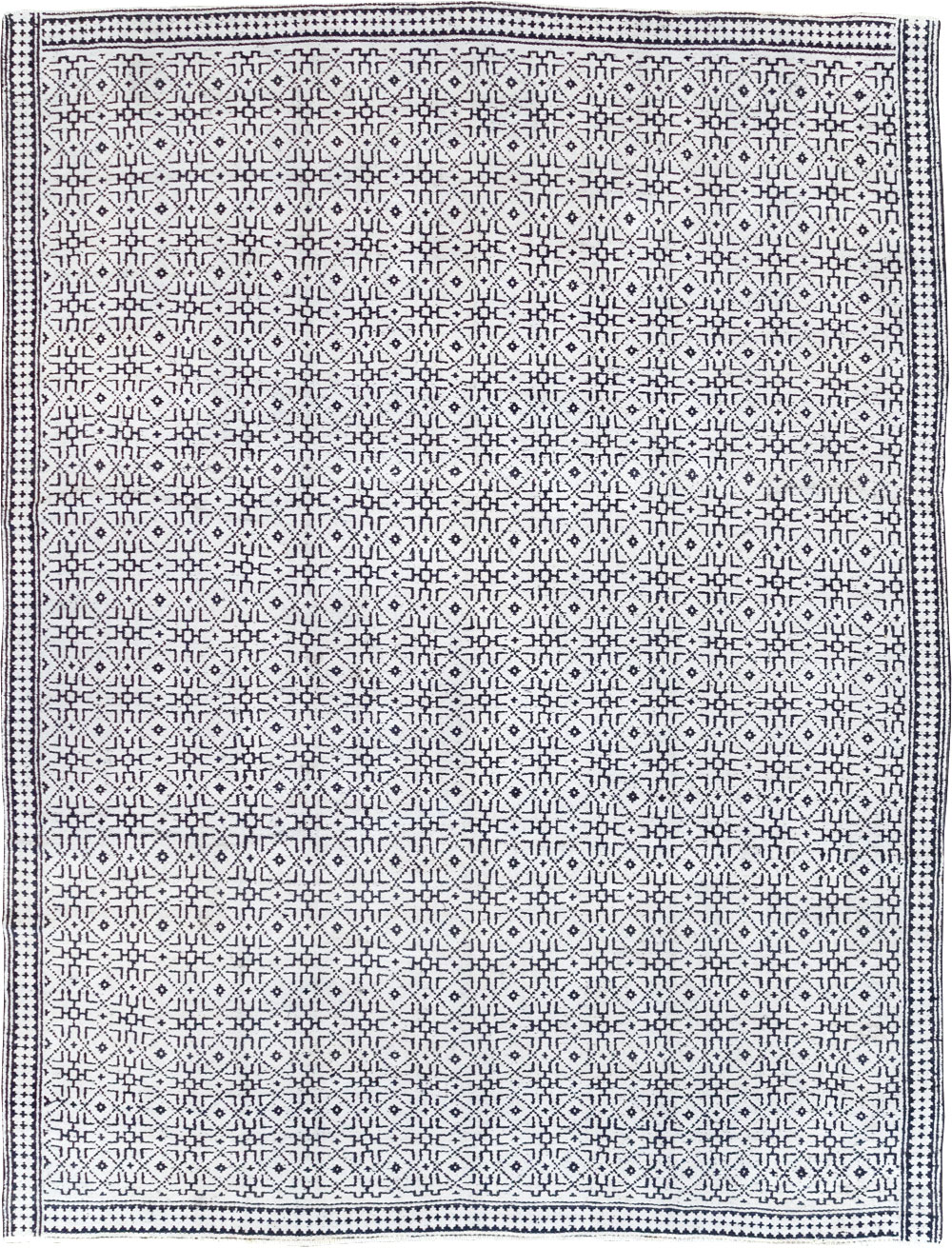 Vintage Persian Flatweave Room Size Carpet, No.31558 - Galerie Shabab