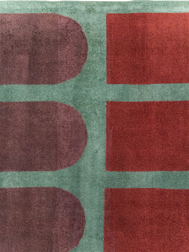 Vintage Anatolian Deco Style Carpet, No.31562 - Galerie Shabab