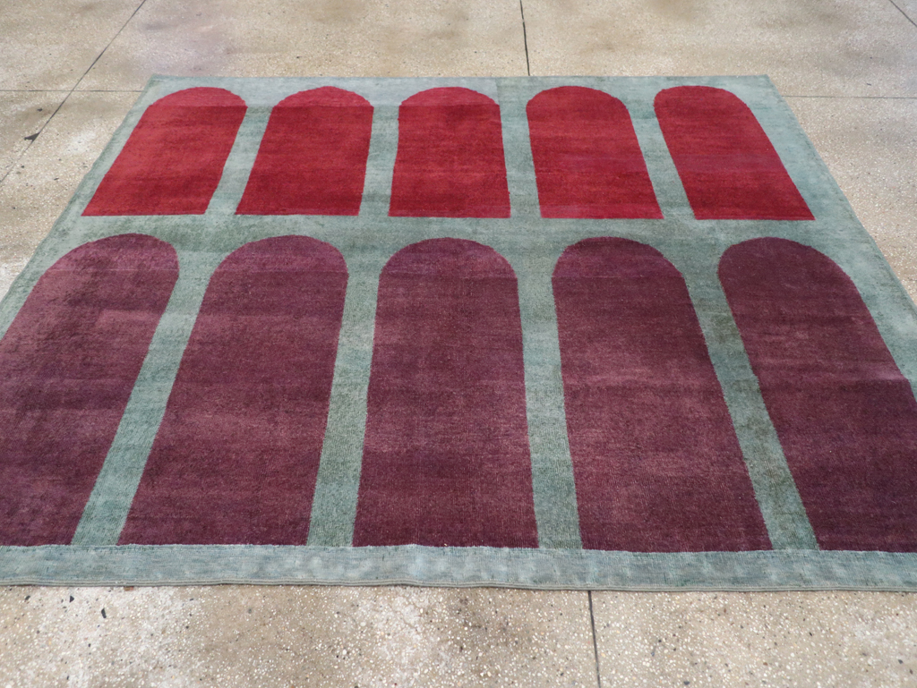 Vintage Anatolian Deco Style Carpet, No.31562 - Galerie Shabab