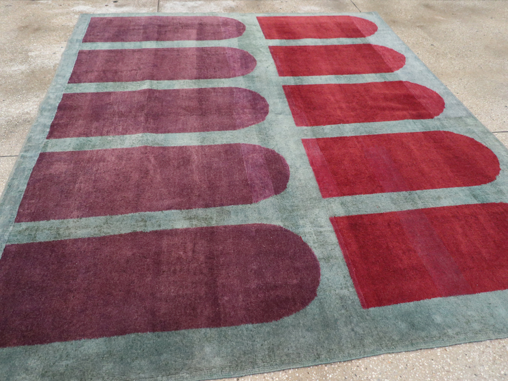 Vintage Anatolian Deco Style Carpet, No.31562 - Galerie Shabab