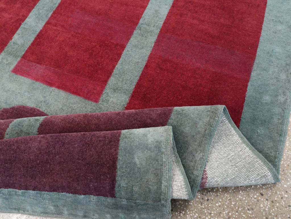 Vintage Anatolian Deco Style Carpet, No.31562 - Galerie Shabab