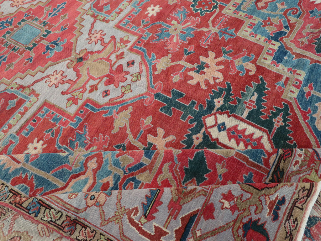 Antique Persian Heriz Room Size Carpet, No.31563 - Galerie Shabab