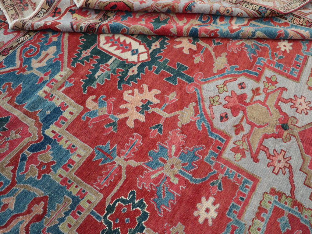 Antique Persian Heriz Room Size Carpet, No.31563 - Galerie Shabab