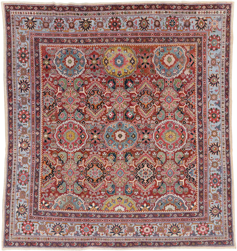 Vintage Persian Mahal Square Room Size Carpet, No.31568 - Galerie Shabab