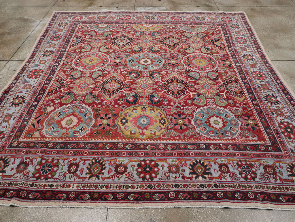 Vintage Persian Mahal Square Room Size Carpet, No.31568 - Galerie Shabab