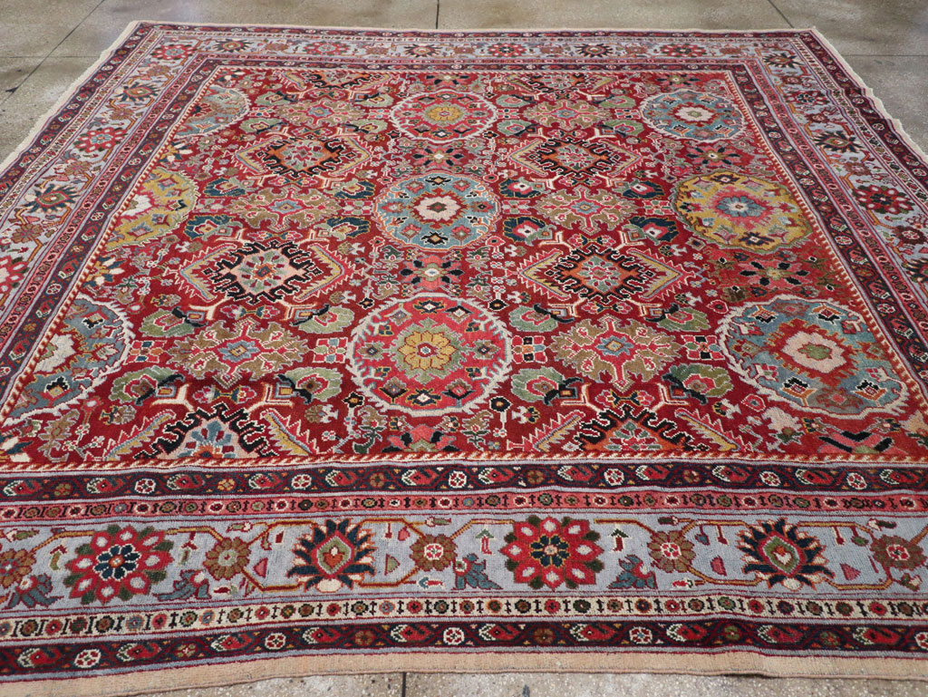 Vintage Persian Mahal Square Room Size Carpet, No.31568 - Galerie Shabab