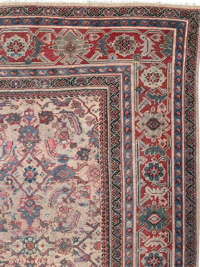Antique Persian Mahal Accent Carpet, No.31572 - Galerie Shabab
