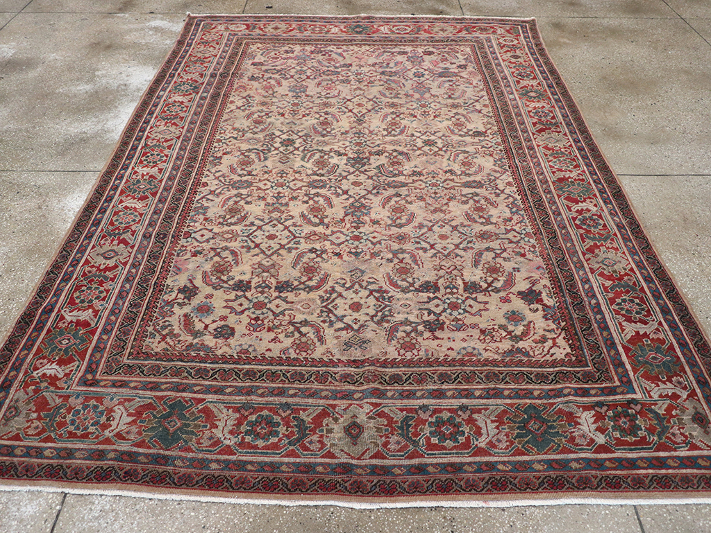 Antique Persian Mahal Accent Carpet, No.31572 - Galerie Shabab