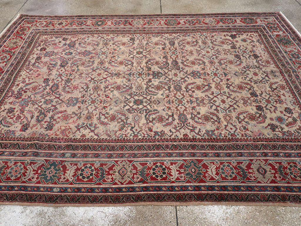 Antique Persian Mahal Accent Carpet, No.31572 - Galerie Shabab