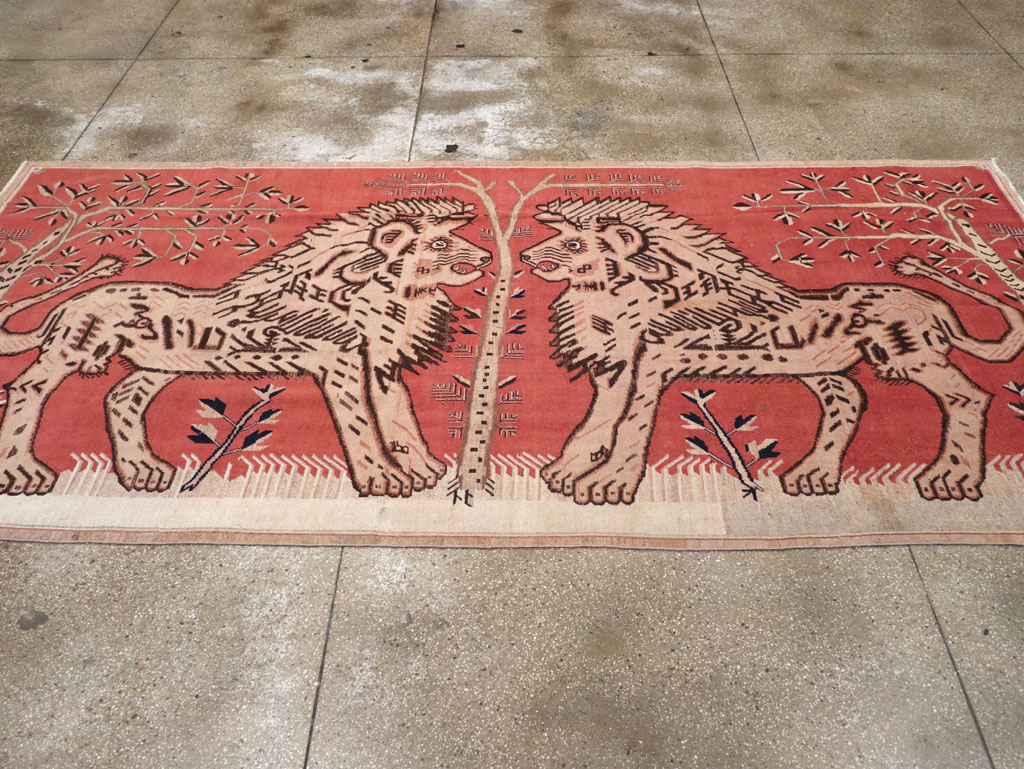 Antique Pictorial Khotan Rug, No.31574 - Galerie Shabab