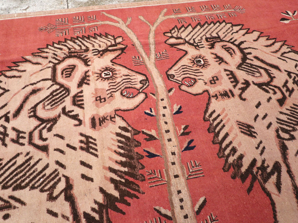 Antique Pictorial Khotan Rug, No.31574 - Galerie Shabab