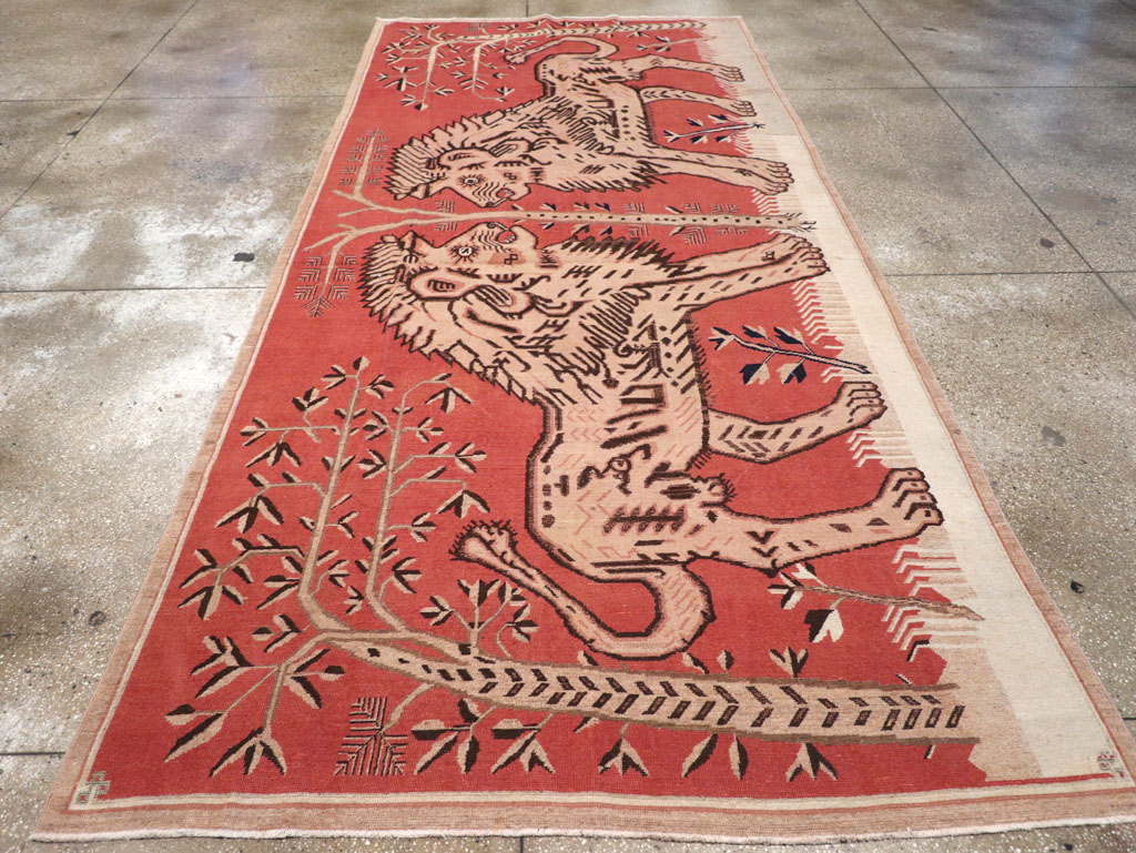 Antique Pictorial Khotan Rug, No.31574 - Galerie Shabab