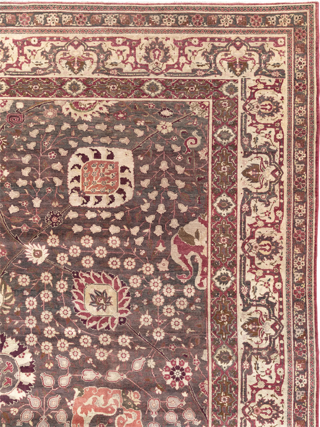 Antique Indian Agra Large Carpet, No.31581 - Galerie Shabab