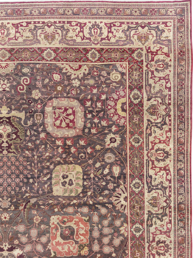 Antique Indian Agra Large Carpet, No.31581 - Galerie Shabab
