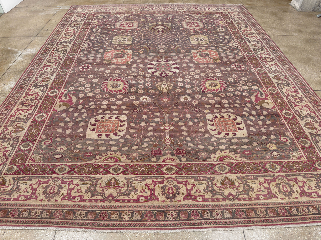 Antique Indian Agra Large Carpet, No.31581 - Galerie Shabab