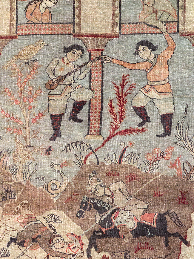 Antique Persian Pictorial Tabriz Rug, No.31588 - Galerie Shabab