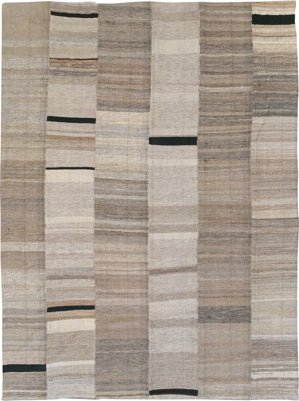 Modern Turkish Flatweave Room Size Carpet, No.31601 - Galerie Shabab