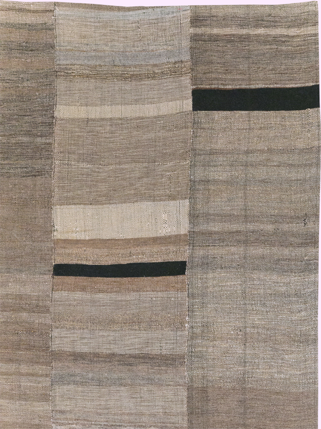Modern Turkish Flatweave Room Size Carpet, No.31601 - Galerie Shabab