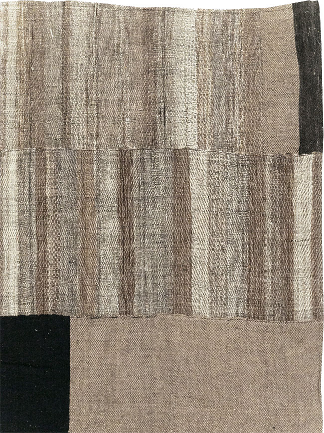 Modern Turkish Flatweave Room Size Carpet, No.31603 - Galerie Shabab
