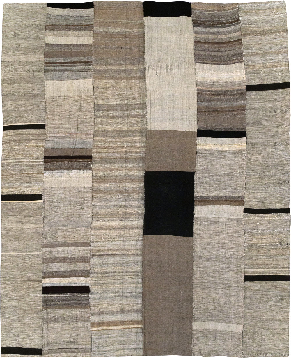 Modern Turkish Flatweave Room Size Carpet, No.31605 - Galerie Shabab