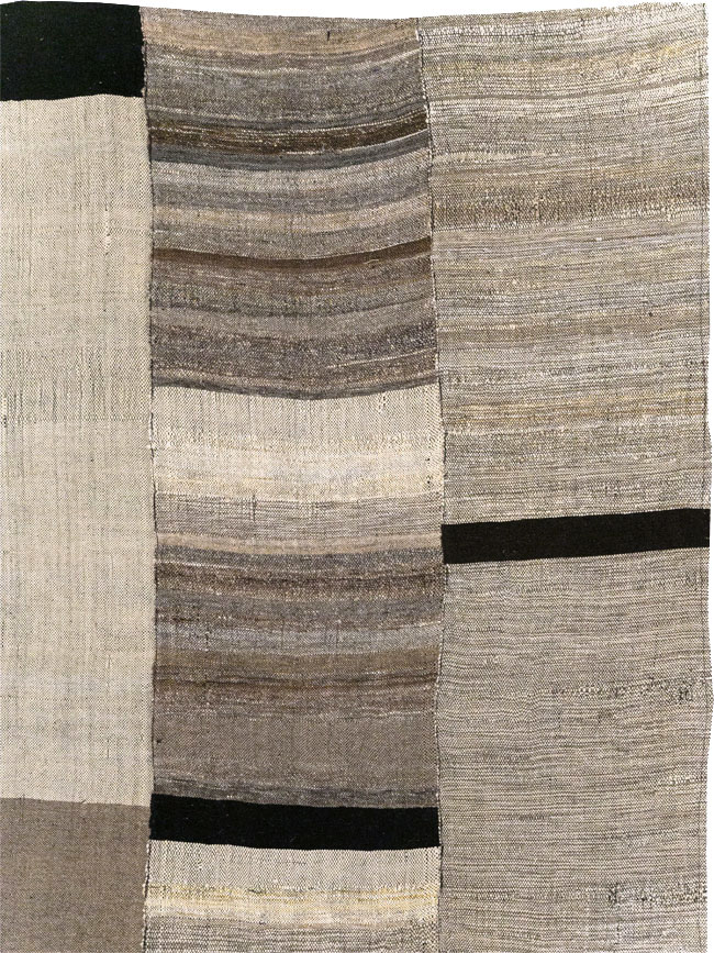 Modern Turkish Flatweave Room Size Carpet, No.31605 - Galerie Shabab
