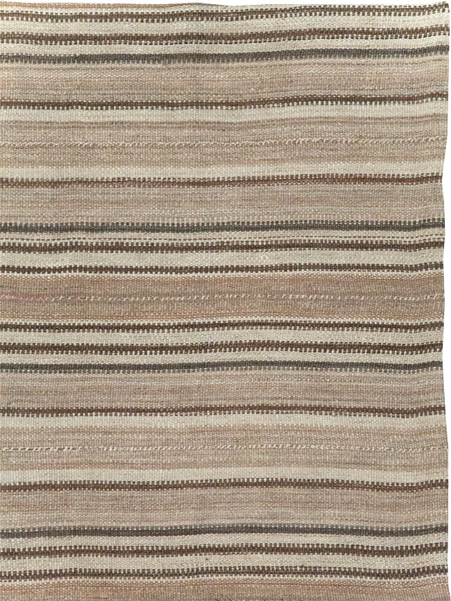 Vintage Turkish Flatweave Kilim Room Size Carpet, No.31606 - Galerie Shabab