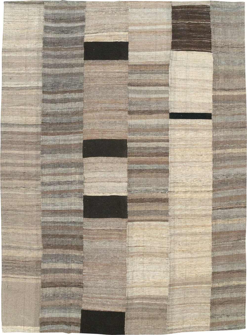 Modern Turkish Flatweave Room Size Carpet, No.31607 - Galerie Shabab