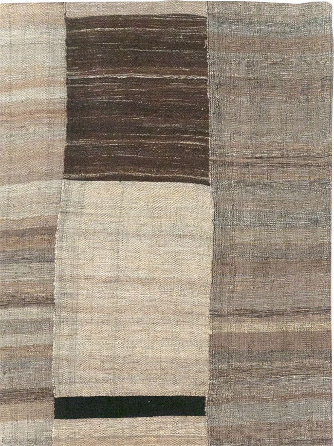 Modern Turkish Flatweave Room Size Carpet, No.31607 - Galerie Shabab