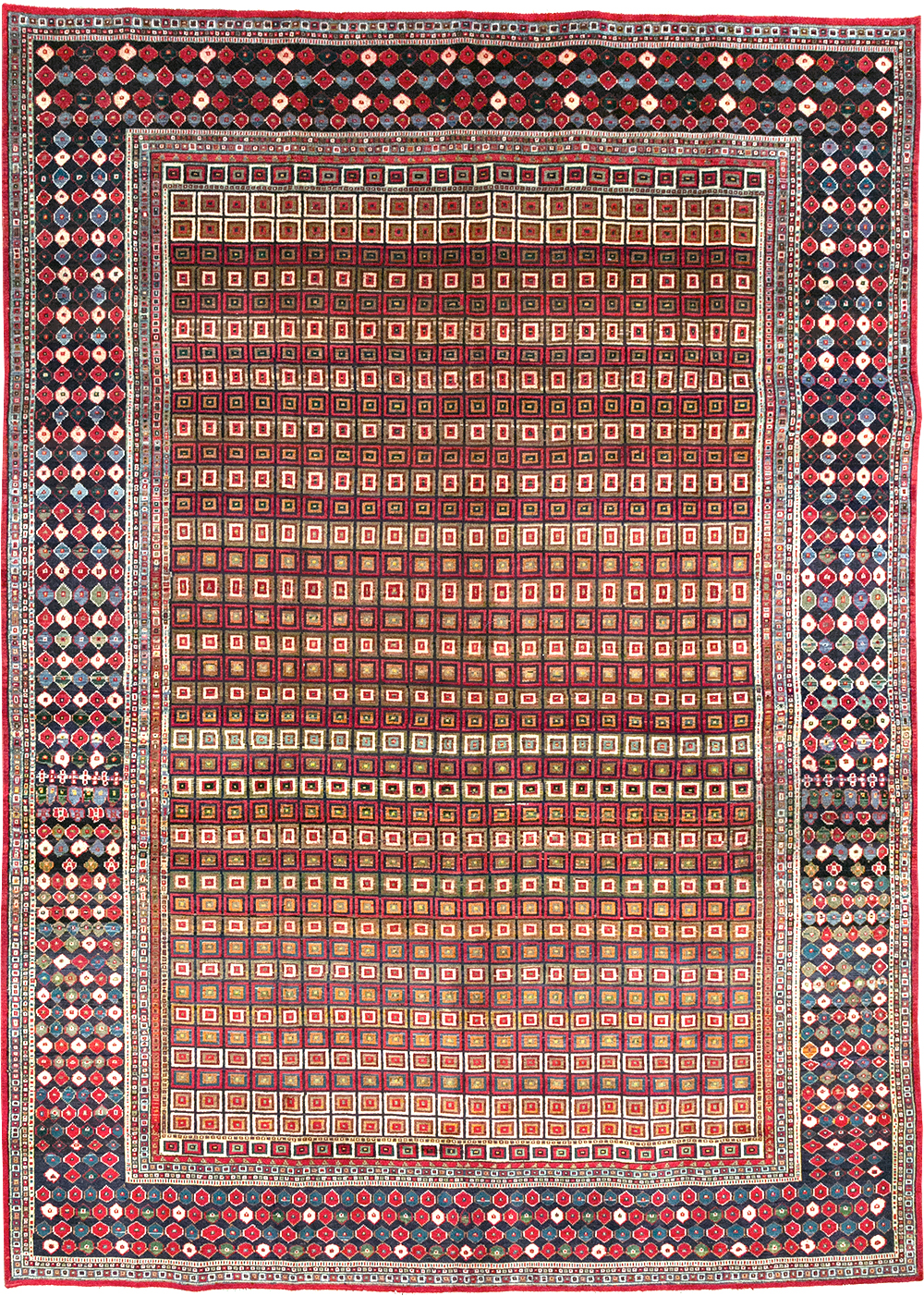 Vintage Persian Tabriz Room Size Carpet, No.31610 - Galerie Shabab