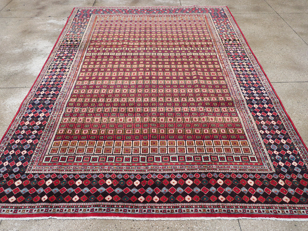 Vintage Persian Tabriz Room Size Carpet, No.31610 - Galerie Shabab