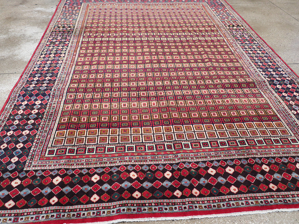 Vintage Persian Tabriz Room Size Carpet, No.31610 - Galerie Shabab