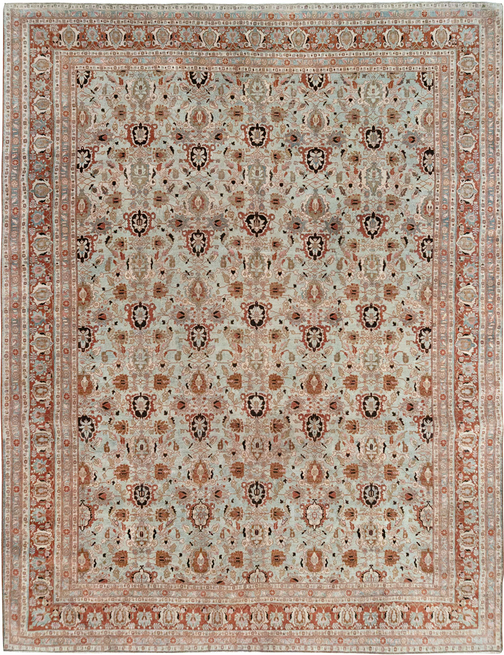 Antique Persian Varamin Room Size Carpet, No.31612 - Galerie Shabab