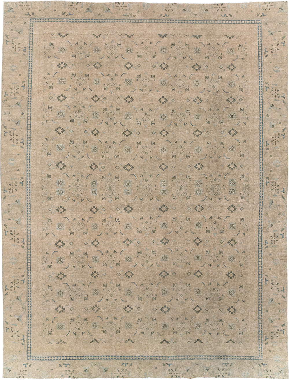 Vintage Persian Mahal Room Size Carpet, No.31621 - Galerie Shabab