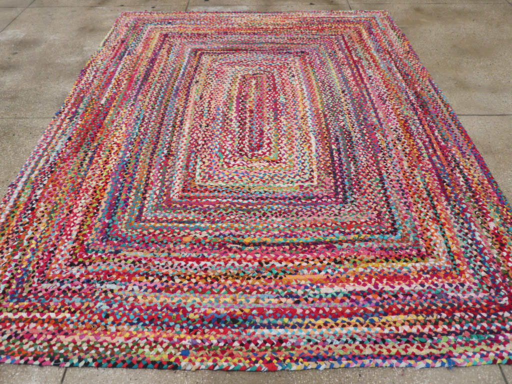 Vintage American Braided Small Room Size Carpet, No.31623 - Galerie Shabab