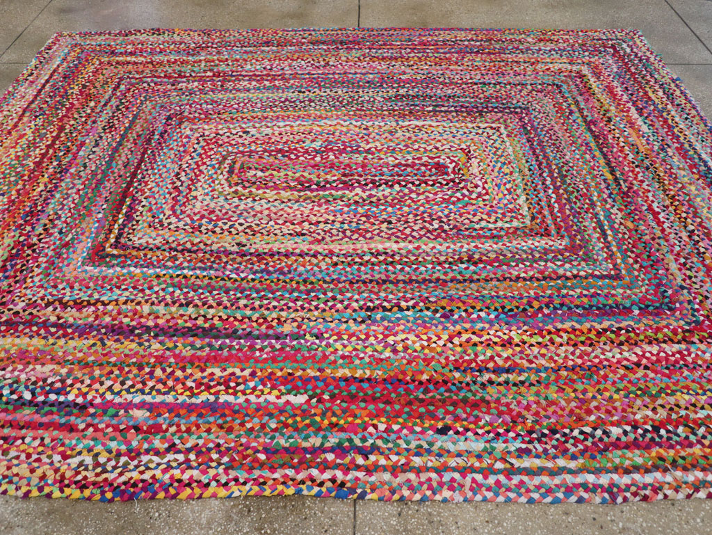 Vintage American Braided Small Room Size Carpet, No.31623 - Galerie Shabab