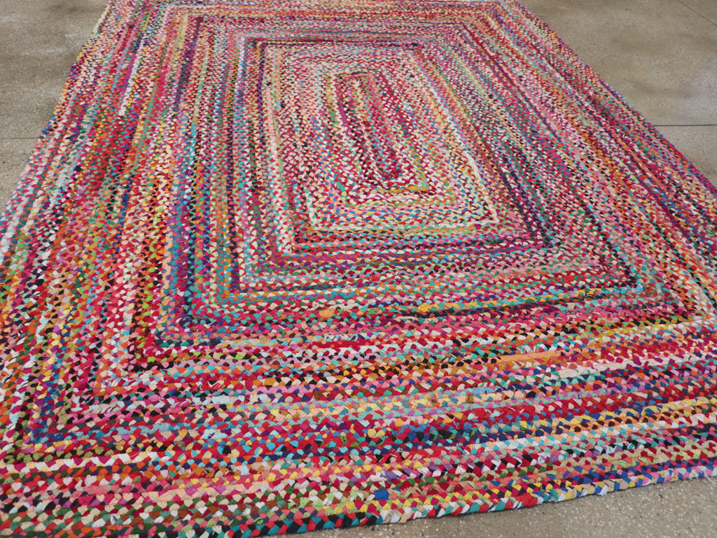 Vintage American Braided Small Room Size Carpet, No.31623 - Galerie Shabab