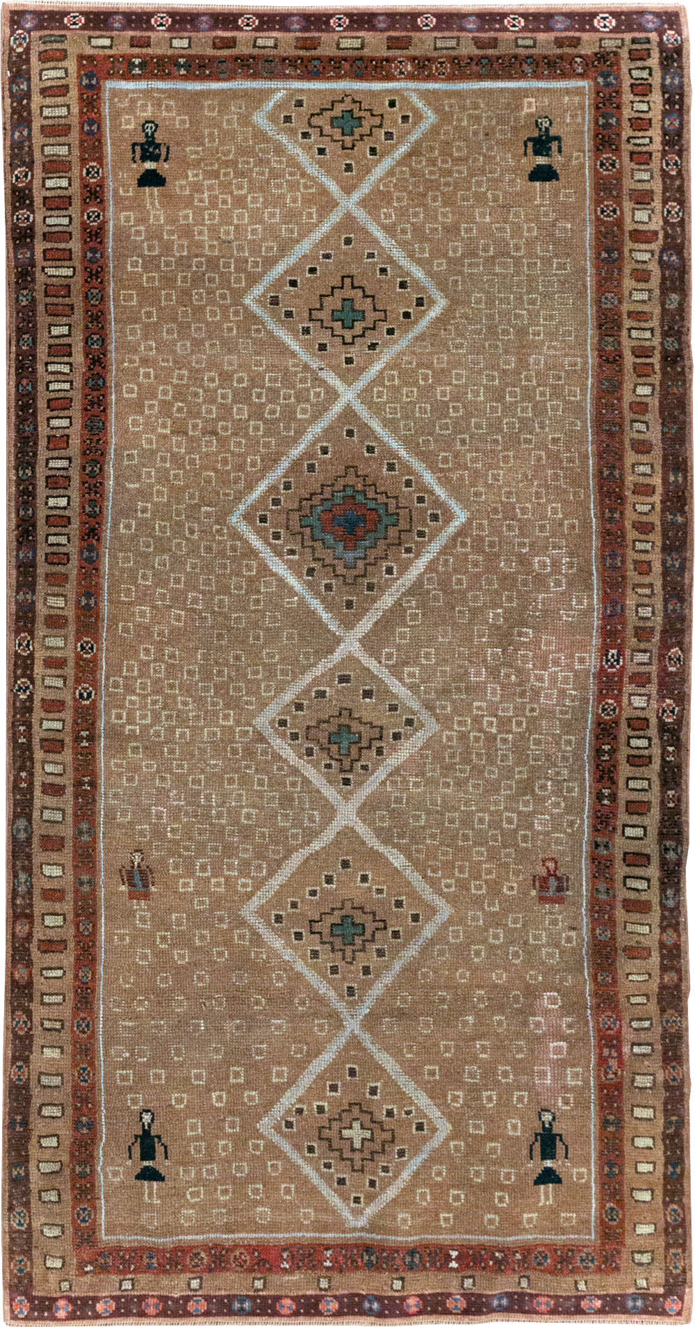 Antique Persian Serab Accent Rug, No.31630 - Galerie Shabab