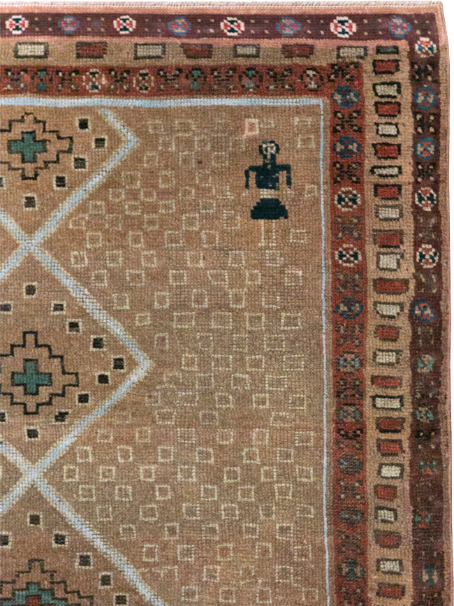 Antique Persian Serab Accent Rug, No.31630 - Galerie Shabab