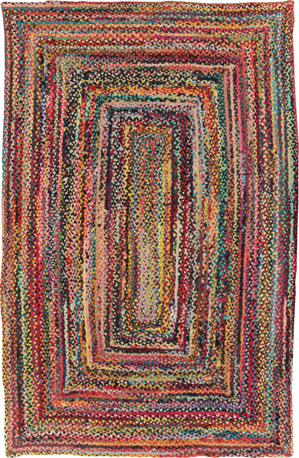 Vintage American Braided Accent Rug, No.31643 - Galerie Shabab