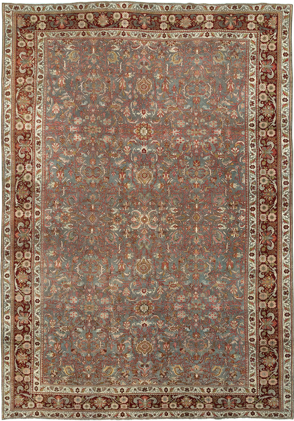 Antique Persian Bidjar Room Size Carpet, No.31645 - Galerie Shabab