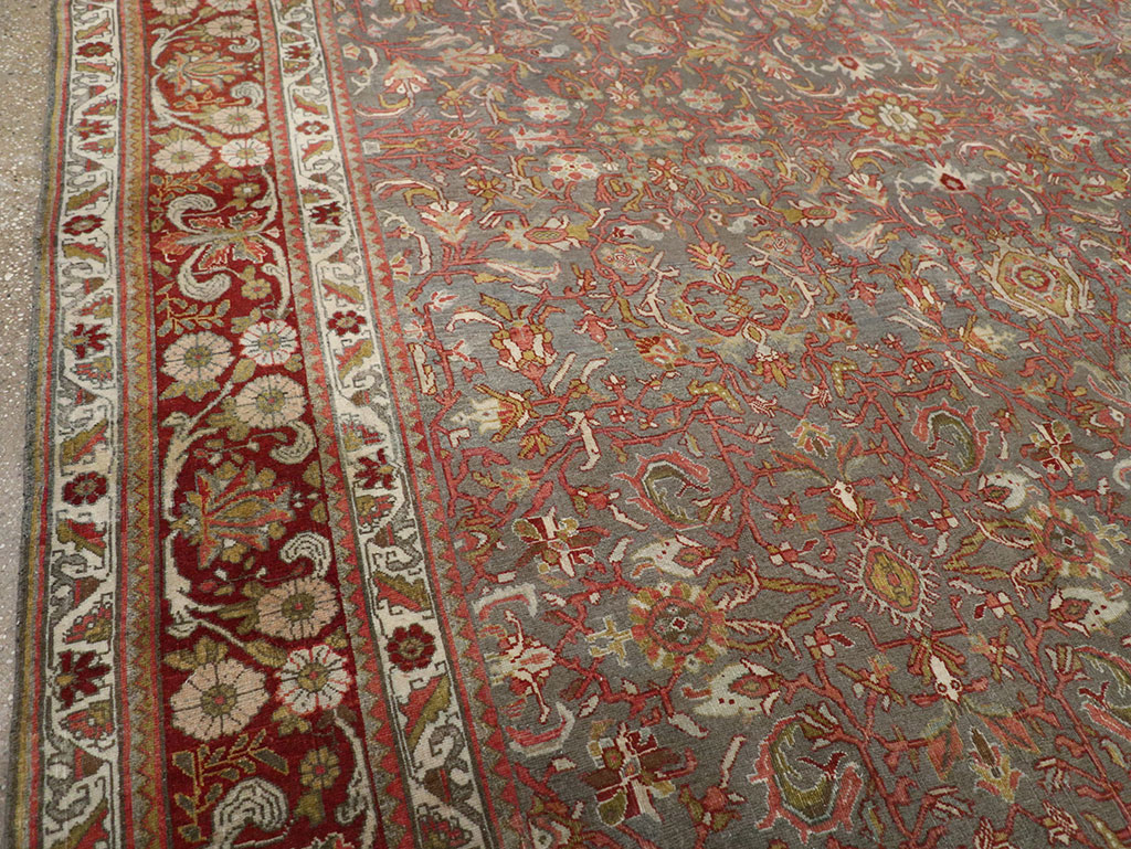Antique Persian Bidjar Room Size Carpet, No.31645 - Galerie Shabab