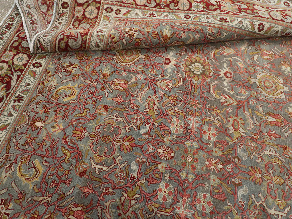 Antique Persian Bidjar Room Size Carpet, No.31645 - Galerie Shabab