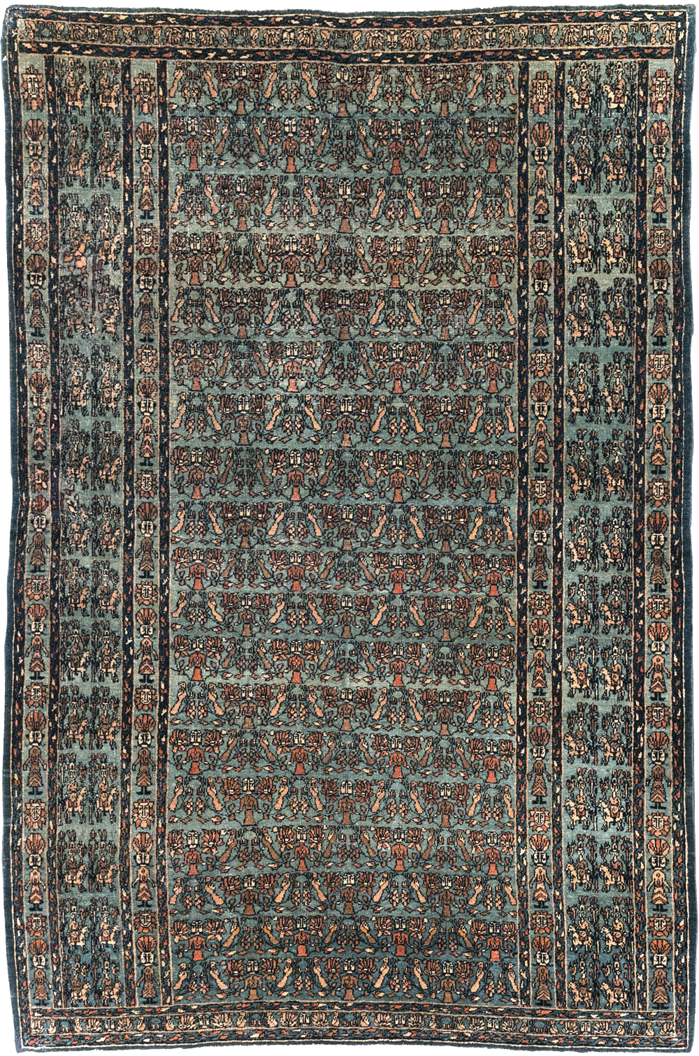 Antique Persian Pictorial Dorokhsh Rug, No.31646 - Galerie Shabab
