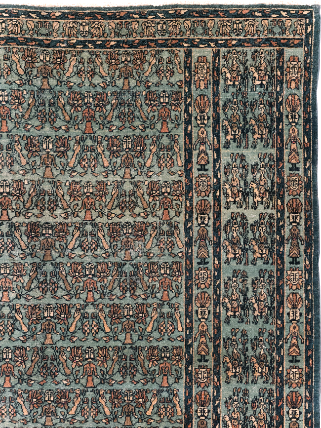 Antique Persian Pictorial Dorokhsh Rug, No.31646 - Galerie Shabab